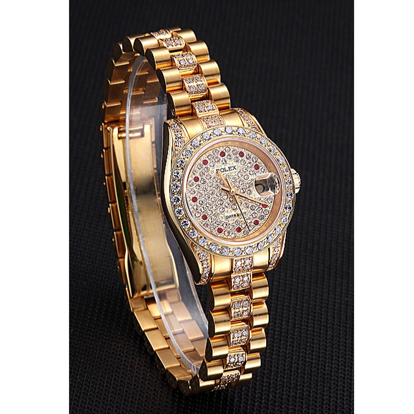 Aaa replica Dial 622023 Diamond DateJust Swiss Rolex Gold 0804